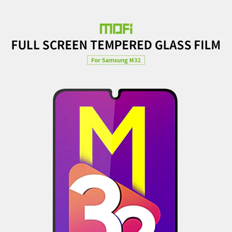 For Samsung Galaxy M32 MOFI 9H 2.5D Full Screen Tempered Glass Film(Black) - Galaxy Tempered Glass by MOFI | Online Shopping South Africa | PMC Jewellery