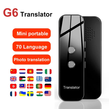 G6 Portable Instant Real Time Voice Translator Multi Language Voice Personal Travel Assistant Translator(Black) -  by PMC Jewellery | Online Shopping South Africa | PMC Jewellery | Buy Now Pay Later Mobicred