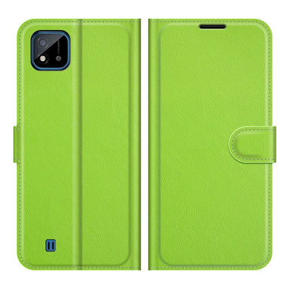 For OPPO Realme C11 2021 Litchi Texture Horizontal Flip Protective Case with Holder & Card Slots & Wallet(Green) - Realme Cases by PMC Jewellery | Online Shopping South Africa | PMC Jewellery | Buy Now Pay Later Mobicred
