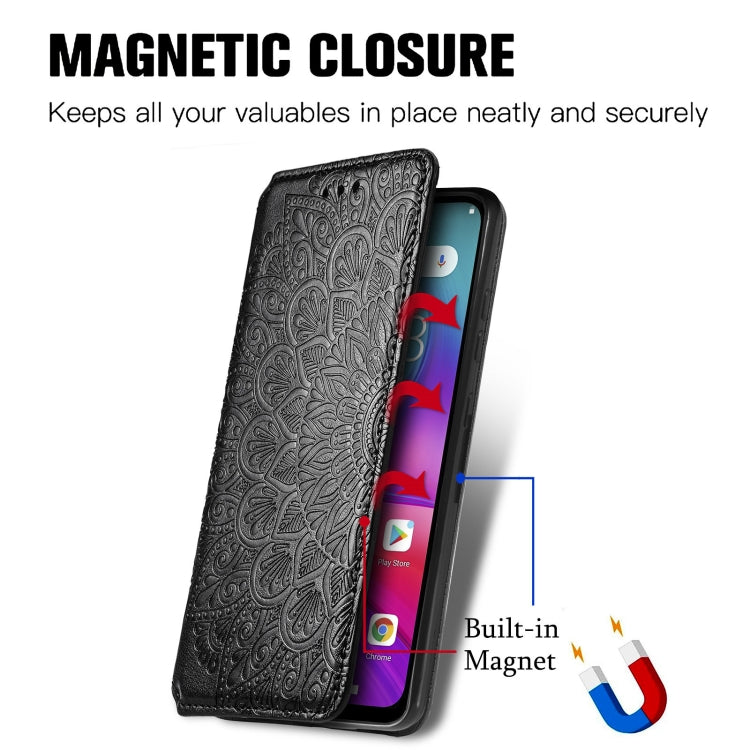 For Doogee X96 Pro Blooming Mandala Embossed Pattern Magnetic Horizontal Flip Leather Case with Holder & Card Slots & Wallet(Black) - More Brand by PMC Jewellery | Online Shopping South Africa | PMC Jewellery | Buy Now Pay Later Mobicred