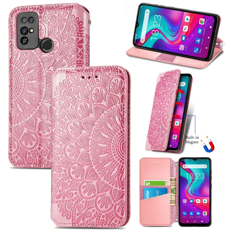 For Doogee X96 Pro Blooming Mandala Embossed Pattern Magnetic Horizontal Flip Leather Case with Holder & Card Slots & Wallet(Pink) - More Brand by PMC Jewellery | Online Shopping South Africa | PMC Jewellery | Buy Now Pay Later Mobicred