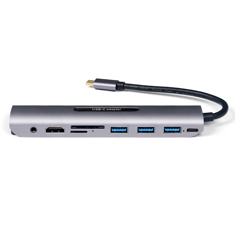 V161B 9-in-1 Type-C to HD / VGA / USB3.0 / SD / 3.5mm Audio / TF Card Reader HUB - USB HUB by PMC Jewellery | Online Shopping South Africa | PMC Jewellery | Buy Now Pay Later Mobicred