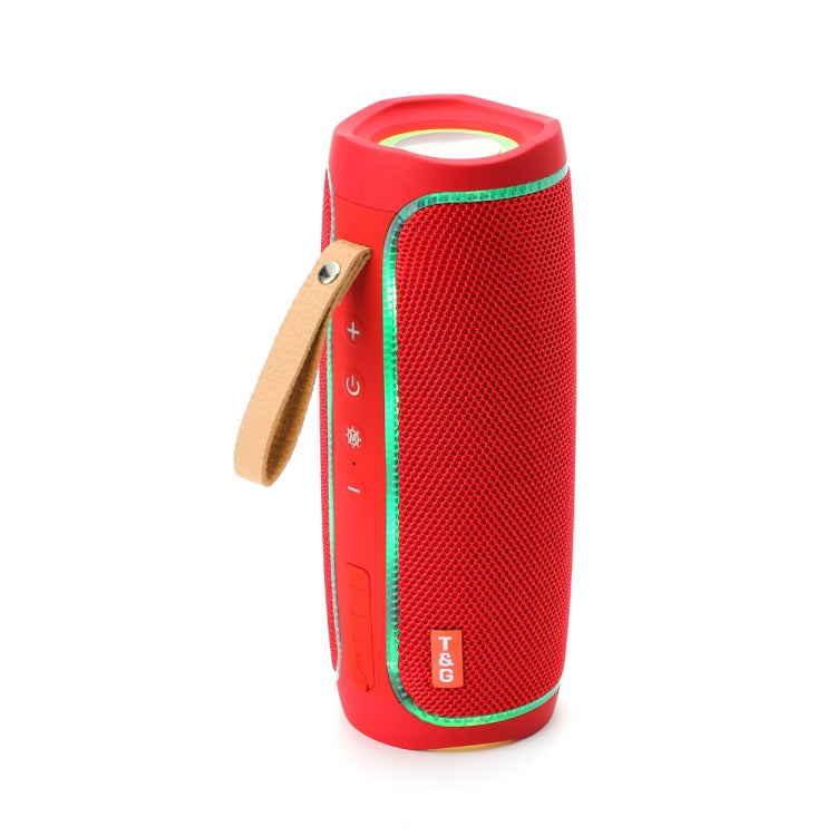 T&G TG287 LED Flashing Light Bluetooth Speaker Portable Wireless Stereo Bass Subwoofer FM / TF / USB(Red) - Desktop Speaker by T&G | Online Shopping South Africa | PMC Jewellery | Buy Now Pay Later Mobicred