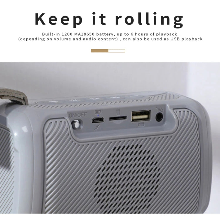 T&G TG193 Portable Bluetooth Speaker LED Light Waterproof Outdoor Subwoofer Support TF Card / FM Radio / AUX(Green) - free shipping - PMC Jewellery - Order now!