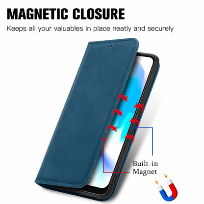 For Blackview A80 / A80s Retro Skin Feel Business Magnetic Horizontal Flip Leather Case with Holder & Card Slots & Wallet & Photo Frame(Blue) - More Brand by PMC Jewellery | Online Shopping South Africa | PMC Jewellery | Buy Now Pay Later Mobicred