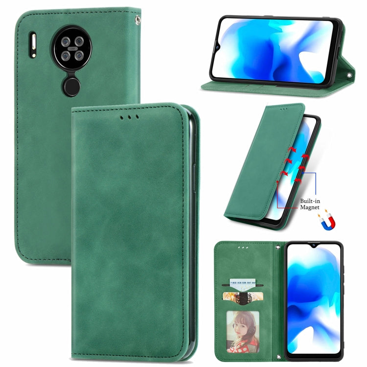 For Blackview A80 / A80s Retro Skin Feel Business Magnetic Horizontal Flip Leather Case with Holder & Card Slots & Wallet & Photo Frame(Green) - More Brand by PMC Jewellery | Online Shopping South Africa | PMC Jewellery | Buy Now Pay Later Mobicred