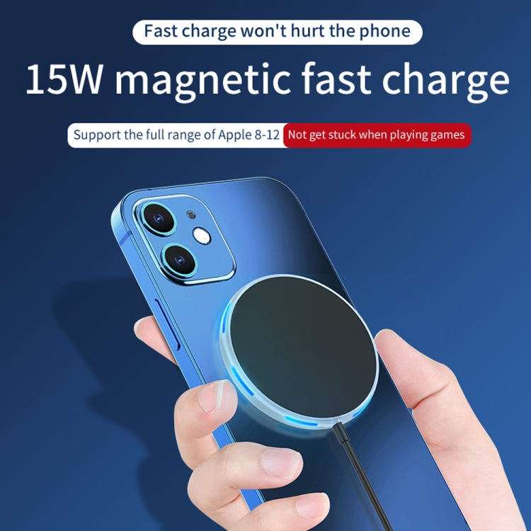 W-975 Ultra-thin 15W Max Magnetic Absorption Wireless Charger for iPhone and other Smart Phones(Black) - Wireless Charger by PMC Jewellery | Online Shopping South Africa | PMC Jewellery | Buy Now Pay Later Mobicred