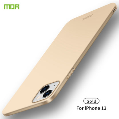 For iPhone 13 MOFI Frosted PC Ultra-thin Hard Case(Gold) - iPhone 13 Cases by MOFI | Online Shopping South Africa | PMC Jewellery