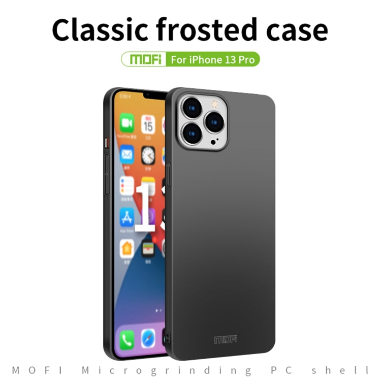 For iPhone 13 Pro MOFI Frosted PC Ultra-thin Hard Case(Gold) - iPhone 13 Pro Cases by MOFI | Online Shopping South Africa | PMC Jewellery