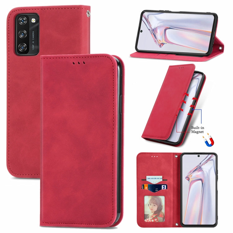 For Blackview A100 Retro Skin Feel Business Magnetic Horizontal Flip Leather Case with Holder & Card Slots & Wallet & Photo Frame(Red) - More Brand by PMC TechLife | Online Shopping South Africa | PMC TechLife | Buy Now Pay Later Mobicred