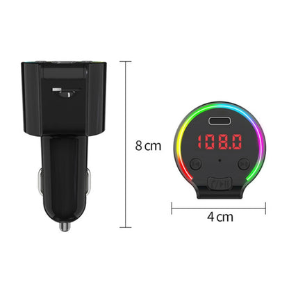 G61 FM Transmitter Music MP3 Player QC3.0 Type-C Quick Charge Support 5.0 Hands-free Car Kit - Bluetooth Car Kits by PMC Jewellery | Online Shopping South Africa | PMC Jewellery | Buy Now Pay Later Mobicred