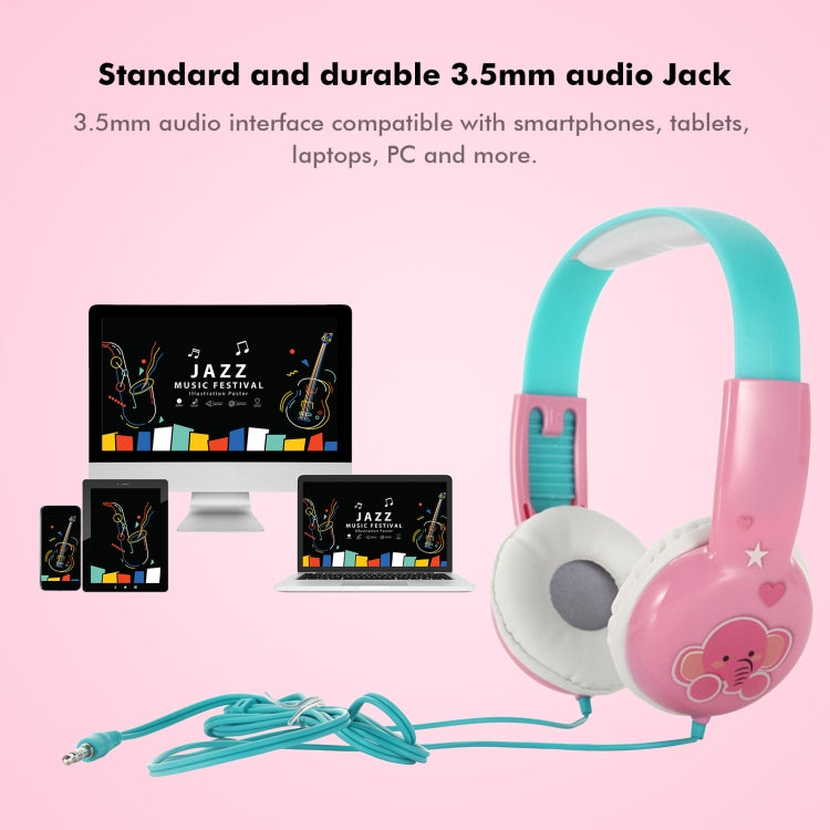 KID101 Portable Cute Children Learning Wired Headphone(Black Yellow) - Multimedia Headset by PMC TechLife | Online Shopping South Africa | PMC TechLife | Buy Now Pay Later Mobicred