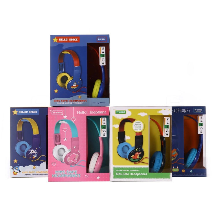 KID101 Portable Cute Children Learning Wired Headphone(Black Yellow) - Multimedia Headset by PMC TechLife | Online Shopping South Africa | PMC TechLife | Buy Now Pay Later Mobicred