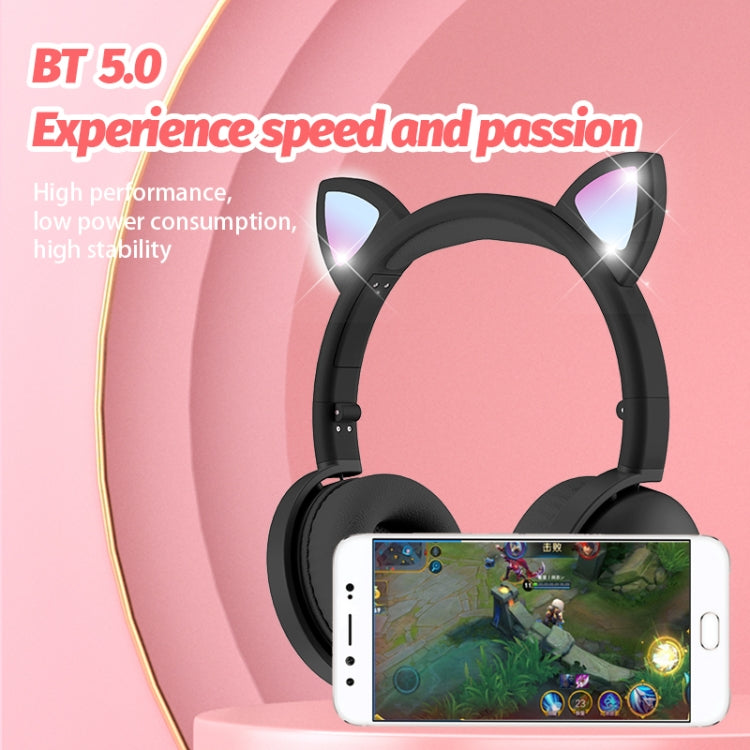 BK9 HiFi 7.1 Surround Sound Cat Claw Luminous Cat Ear Bluetooth Gaming Headset with Mic(Green) - Multimedia Headset by PMC Jewellery | Online Shopping South Africa | PMC Jewellery | Buy Now Pay Later Mobicred