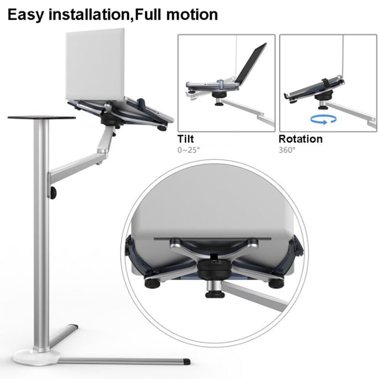 UP-8 3-in-1 Multifunction Adjustable Computer Floor Stand with Mouse Tray - Laptop Stand by PMC Jewellery | Online Shopping South Africa | PMC Jewellery | Buy Now Pay Later Mobicred