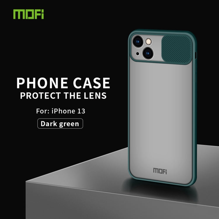 For iPhone 13 MOFI Translucent Frosted PC + TPU Phone Case(Green) - iPhone 13 Cases by MOFI | Online Shopping South Africa | PMC Jewellery