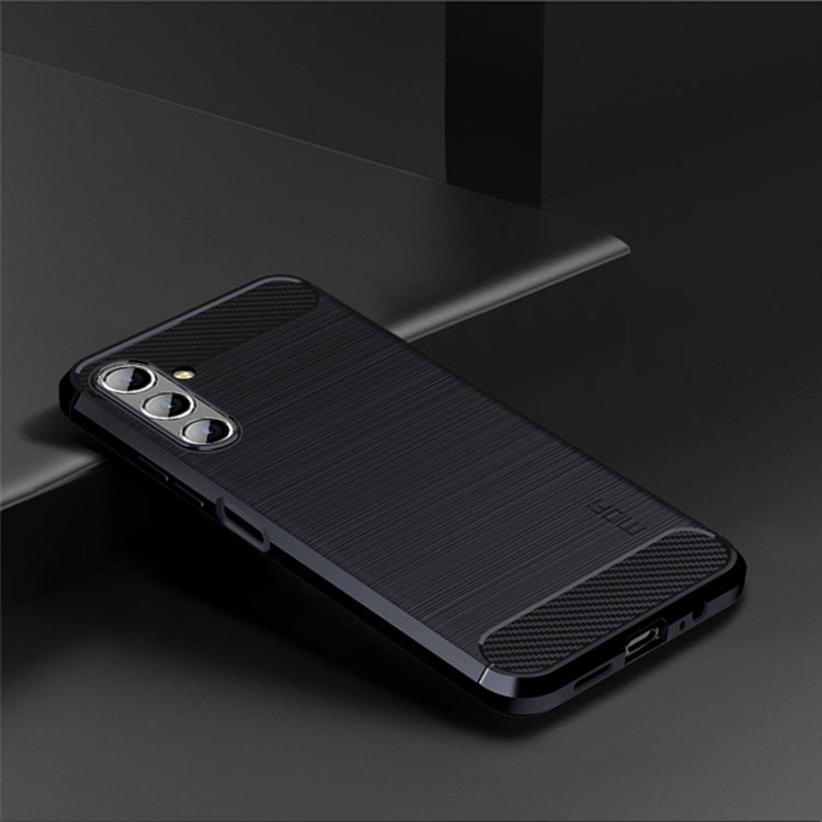 For Samsung Galaxy A13 5G MOFI Gentleness Series Brushed Texture Carbon Fiber Soft TPU Case(Blue) - Galaxy Phone Cases by MOFI | Online Shopping South Africa | PMC Jewellery