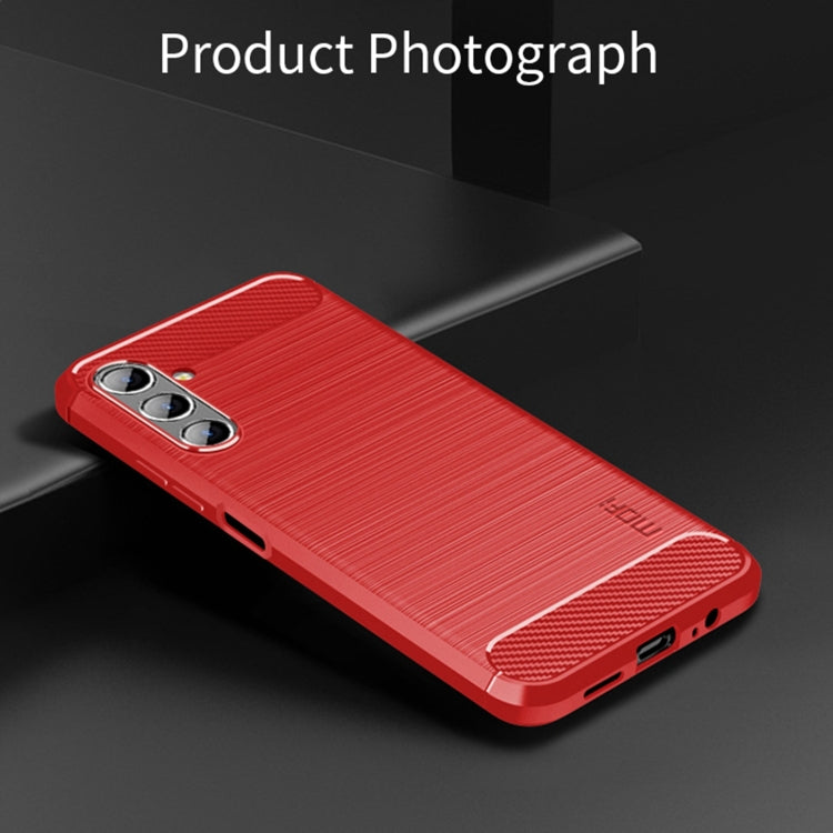 For Samsung Galaxy A13 5G MOFI Gentleness Series Brushed Texture Carbon Fiber Soft TPU Case(Red) - Galaxy Phone Cases by MOFI | Online Shopping South Africa | PMC Jewellery