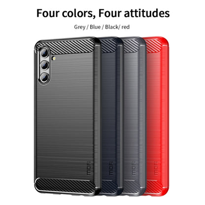 For Samsung Galaxy A13 5G MOFI Gentleness Series Brushed Texture Carbon Fiber Soft TPU Case(Red) - Galaxy Phone Cases by MOFI | Online Shopping South Africa | PMC Jewellery