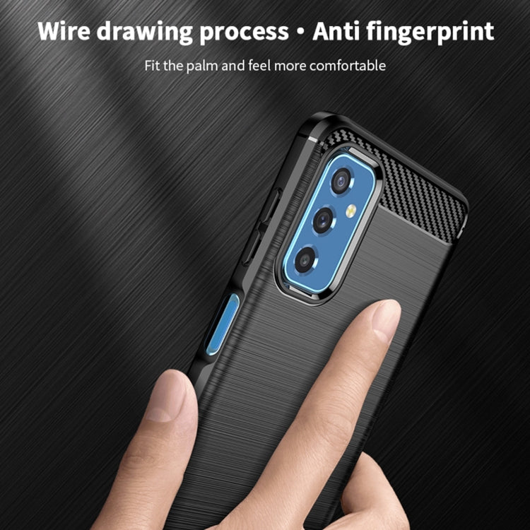 For Samsung Galaxy M52 5G MOFI Gentleness Series Brushed Texture Carbon Fiber Soft TPU Case(Red) - Galaxy Phone Cases by MOFI | Online Shopping South Africa | PMC TechLife | Buy Now Pay Later Mobicred