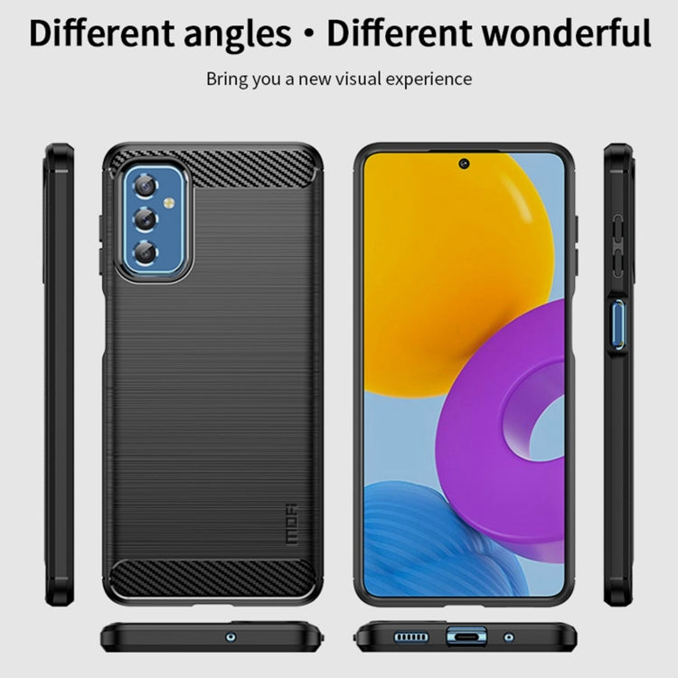 For Samsung Galaxy M52 5G MOFI Gentleness Series Brushed Texture Carbon Fiber Soft TPU Case(Red) - Galaxy Phone Cases by MOFI | Online Shopping South Africa | PMC TechLife | Buy Now Pay Later Mobicred