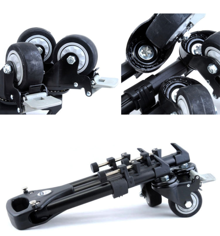YUNTENG 901 Aluminium Alloy Camera Tripod Foot Wheel Pulley Base, Load 30KG - free shipping - PMC TechLife - Order now!