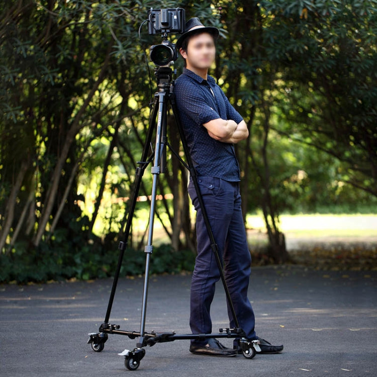 YUNTENG 901 Aluminium Alloy Camera Tripod Foot Wheel Pulley Base, Load 30KG - free shipping - PMC TechLife - Order now!