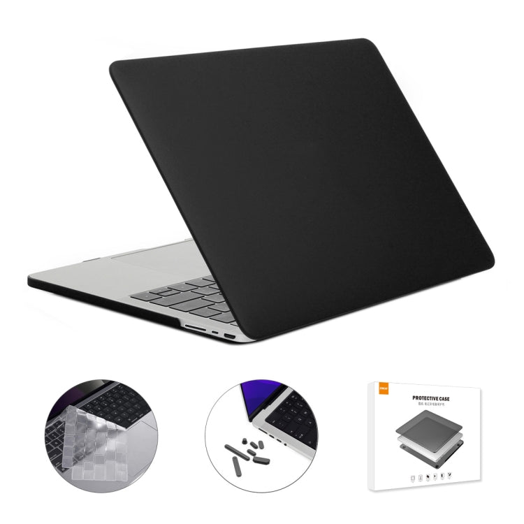 ENKAY Hat-Prince 3 in 1 Matte Laptop Protective Case + TPU Keyboard Film + Anti-dust Plugs Set for MacBook Pro 14.2 inch A2442 2021/A2779 2023, Version:US Version(Black) - MacBook Pro Cases by ENKAY | Online Shopping South Africa | PMC Jewellery | Buy Now Pay Later Mobicred