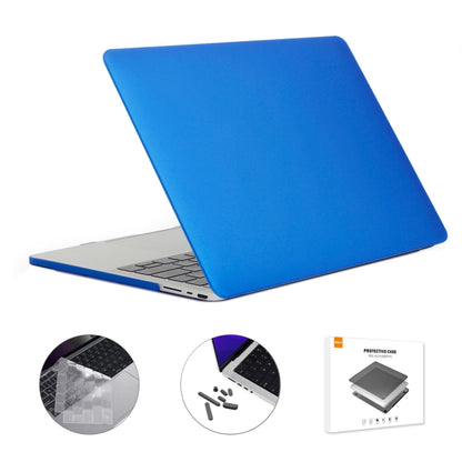 ENKAY Hat-Prince 3 in 1 Matte Laptop Protective Case + TPU Keyboard Film + Anti-dust Plugs Set for MacBook Pro 14.2 inch A2442 2021/A2779 2023, Version:EU Version(Dark Blue) - MacBook Pro Cases by ENKAY | Online Shopping South Africa | PMC Jewellery | Buy Now Pay Later Mobicred