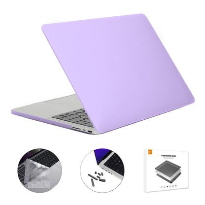 ENKAY Hat-Prince 3 in 1 Matte Laptop Protective Case + TPU Keyboard Film + Anti-dust Plugs Set for MacBook Pro 16.2 inch A2485 2021/A2880 2023, Version:EU Version(Purple) - MacBook Pro Cases by ENKAY | Online Shopping South Africa | PMC Jewellery | Buy Now Pay Later Mobicred