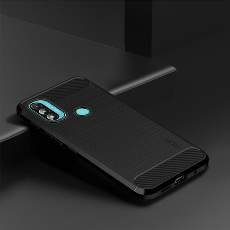 For Motorola Moto E20 / E30 / E40 MOFI Gentleness Series Brushed Texture Carbon Fiber Soft TPU Case(Black) - Motorola Cases by MOFI | Online Shopping South Africa | PMC Jewellery