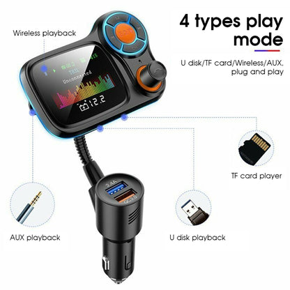 T831 Bluetooth 5.0 Car FM Transmitter Colorful Adapter Car MP3 Player - Bluetooth Car Kits by PMC Jewellery | Online Shopping South Africa | PMC Jewellery | Buy Now Pay Later Mobicred