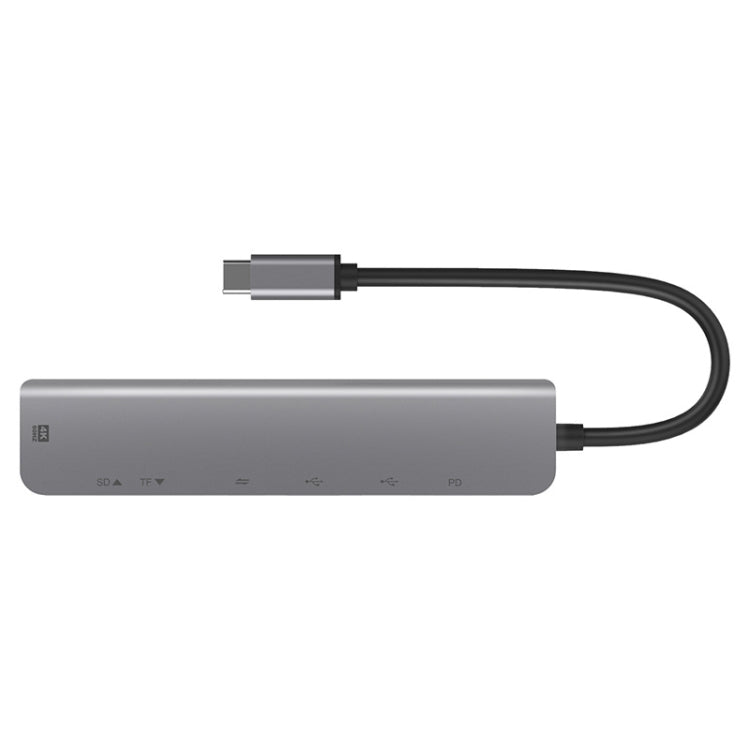 UC902 7-in-1 Multi-function HDMI+SD/TF+USB x 2+Type-C+PD to USB-C / Type-C Aluminum Alloy HUB - USB HUB by PMC Jewellery | Online Shopping South Africa | PMC Jewellery | Buy Now Pay Later Mobicred