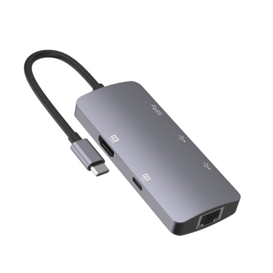 UC910 6-in-1 Type-C to HD+PD3.0+RJ45+USB3.0+USB2.0 x 2 Hub Adapter - USB HUB by PMC Jewellery | Online Shopping South Africa | PMC Jewellery | Buy Now Pay Later Mobicred