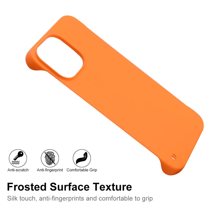 For iPhone 13 Pro ENKAY Matte Frameless Hard PC Case (Orange) - iPhone 13 Pro Cases by ENKAY | Online Shopping South Africa | PMC Jewellery | Buy Now Pay Later Mobicred