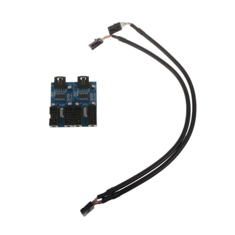 9 Pin USB 2.0 Desktop Computer 1 to 4 Pin Extension Cable Breakout Connector - Others by PMC Jewellery | Online Shopping South Africa | PMC Jewellery | Buy Now Pay Later Mobicred