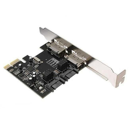 SATA PCI-E to ESATA Riser Card + SATA 3.0 6G PCIe to SATA Expansion Card - Add-on Cards by PMC Jewellery | Online Shopping South Africa | PMC Jewellery | Buy Now Pay Later Mobicred