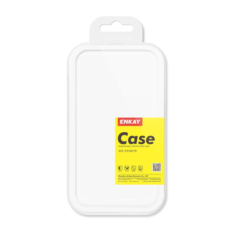 For iPhone 12 Pro Max ENKAY Frameless Hollow Shockproof PC Case(White) - iPhone 12 Pro Max Cases by ENKAY | Online Shopping South Africa | PMC Jewellery | Buy Now Pay Later Mobicred