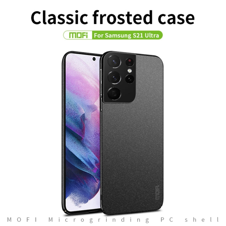 For Samsung Galaxy S21 Ultra 5G MOFI Fandun Series Frosted Ultra-thin PC Hard Phone Case(Black) - Galaxy S21 Ultra 5G Cases by MOFI | Online Shopping South Africa | PMC TechLife | Buy Now Pay Later Mobicred