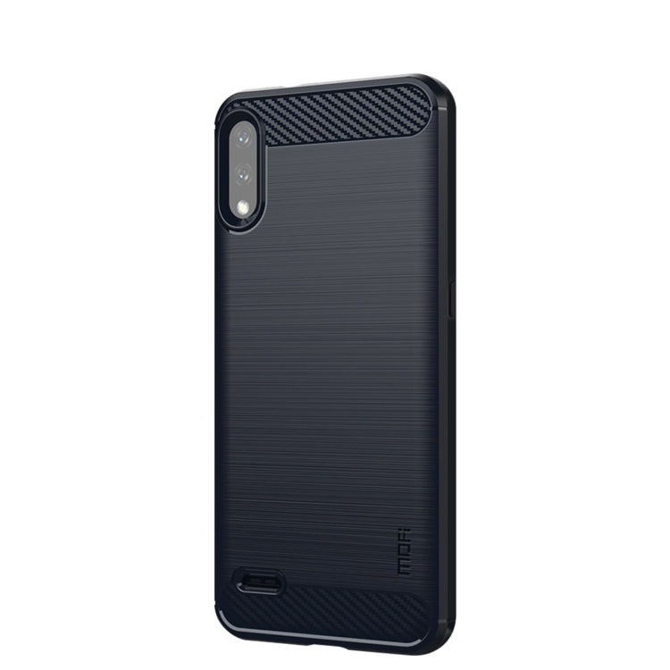 For LG K22 / K22 Plus MOFI Gentleness Brushed Carbon Fiber Soft TPU Case(Blue) - LG by MOFI | Online Shopping South Africa | PMC Jewellery