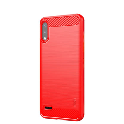 For LG K22 / K22 Plus MOFI Gentleness Brushed Carbon Fiber Soft TPU Case(Red) - LG by MOFI | Online Shopping South Africa | PMC Jewellery