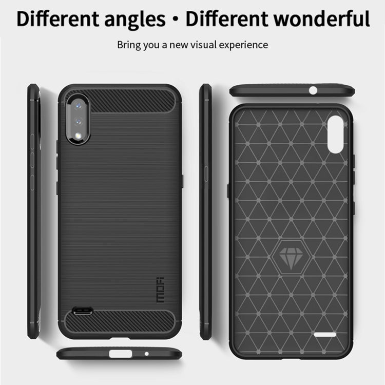 For LG K22 / K22 Plus MOFI Gentleness Brushed Carbon Fiber Soft TPU Case(Red) - LG by MOFI | Online Shopping South Africa | PMC Jewellery