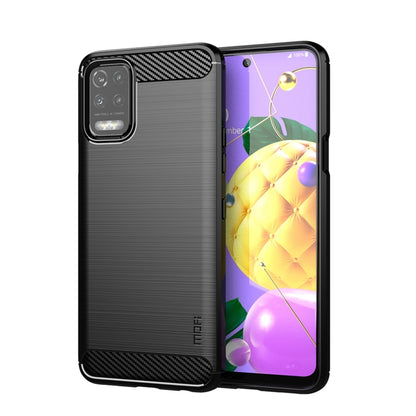 For LG K52 / K62 / K62+ / Q52 / Q62  MOFI Gentleness Brushed Carbon Fiber Soft TPU Case(Black) - LG by MOFI | Online Shopping South Africa | PMC Jewellery