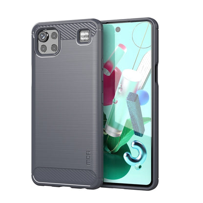 For LG K92 MOFI Gentleness Brushed Carbon Fiber Soft TPU Case(Gray) - LG by MOFI | Online Shopping South Africa | PMC Jewellery