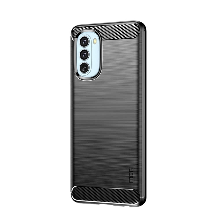 For Motorola Moto G51  5G MOFI Gentleness Brushed Carbon Fiber Soft TPU Case(Black) - Motorola Cases by MOFI | Online Shopping South Africa | PMC Jewellery