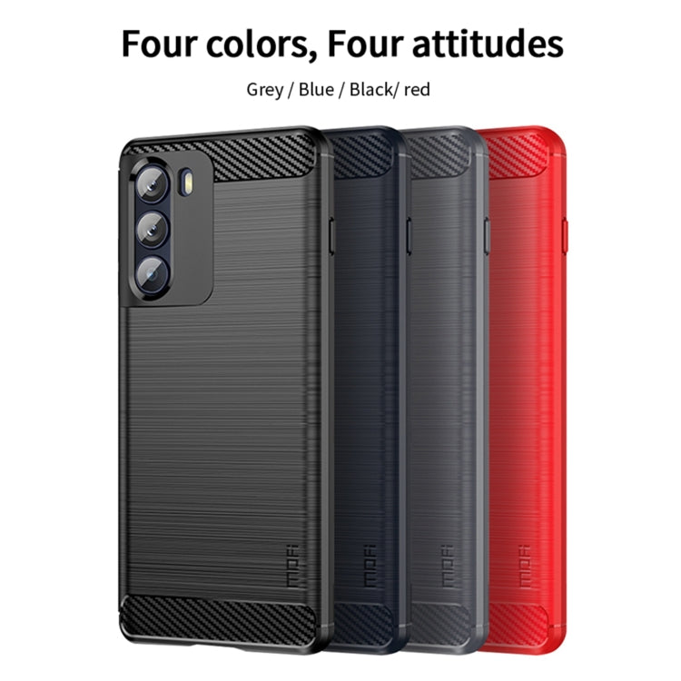 For Motorola Moto G200 5G / Edge S30 MOFI Gentleness Brushed Carbon Fiber Soft TPU Case(Black) - Motorola Cases by MOFI | Online Shopping South Africa | PMC Jewellery