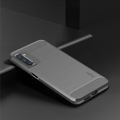 For Motorola Moto G200 5G / Edge S30 MOFI Gentleness Brushed Carbon Fiber Soft TPU Case(Gray) - Motorola Cases by MOFI | Online Shopping South Africa | PMC Jewellery