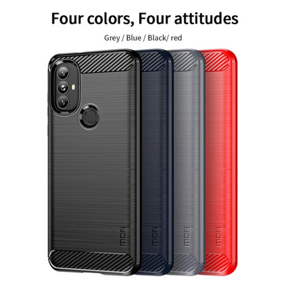 For Motorola Moto G Power 2022 MOFI Gentleness Brushed Carbon Fiber Soft TPU Case(Red) - Motorola Cases by MOFI | Online Shopping South Africa | PMC Jewellery