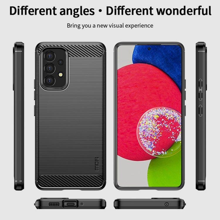 For Samsung Galaxy A53 5G MOFI Gentleness Brushed Carbon Fiber Soft TPU Case(Black) - Galaxy Phone Cases by MOFI | Online Shopping South Africa | PMC Jewellery