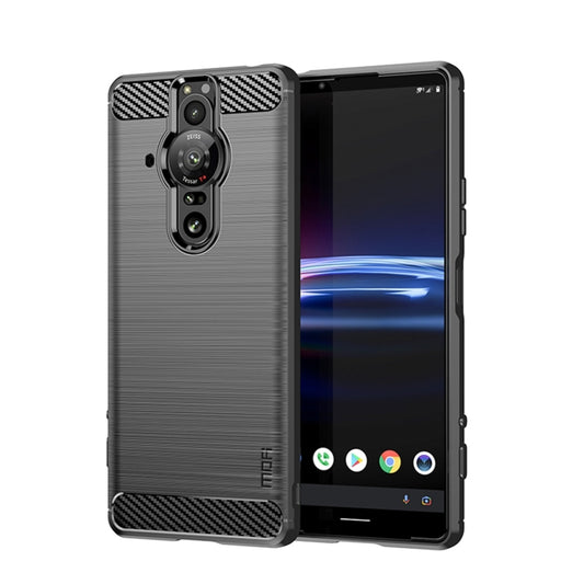 For Sony Xperia Pro-I MOFI Gentleness Brushed Carbon Fiber Soft TPU Case(Black) - Sony Cases by MOFI | Online Shopping South Africa | PMC Jewellery